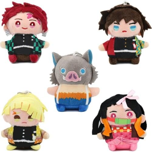 10cm Demon Slayer Kimetsu no Yaiba Cosplay Doll Toy Plush Dolls Kids Gift Pendant Accessories