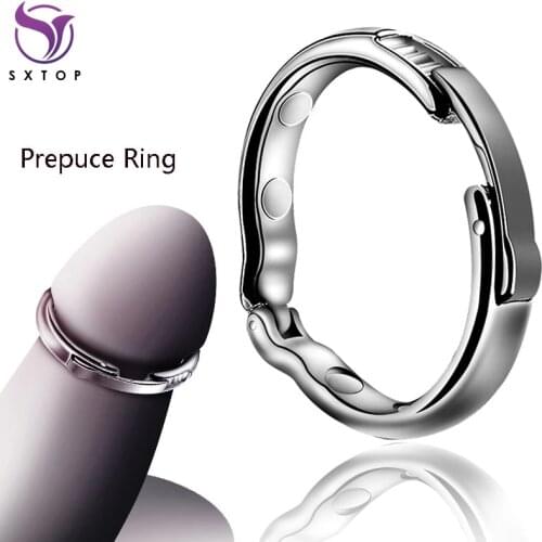 Magnet Cock Ring Metal Penis Sleeve For Male Extender Penis Enlargement Condoms Sex Toys Intimate Goods Ring On The Penis