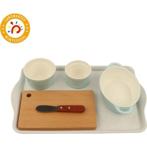 Montessori Material Smearing Jam Bread Tools Mini Toys Daily Work Toys Teaching Aids