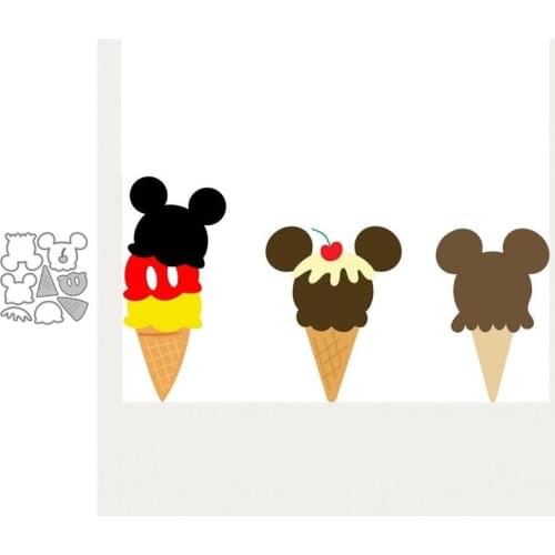 Metal Cutting Dies Ice Cream background card Scrapbooking Stencil Cut Die For DIY Card Crafts Handmade