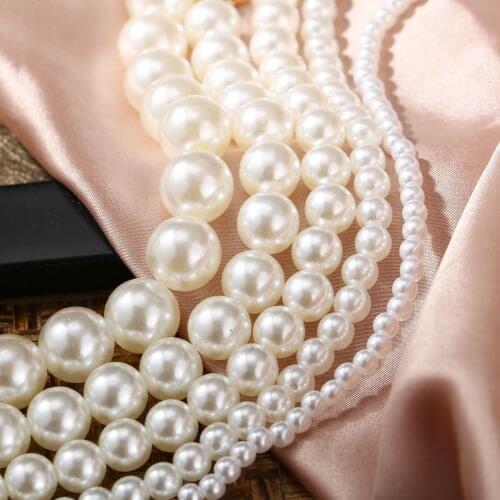 Trendy Pearl Necklace Exquisite Smooth Imitation Pearl Choker Necklace 2021 Fashion Elegant Necklace for Women Party Jewelry