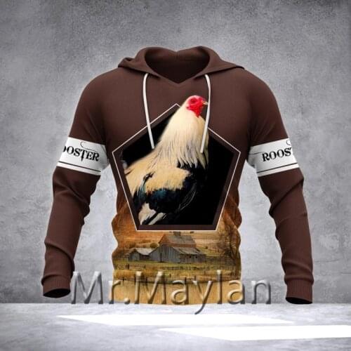 2020 New Rooster 3D Printed Jacket Men/Women Harajuku Hoodie Unisex Casual Streetwear Sweatshirt Pullover sudadera hombre Y906