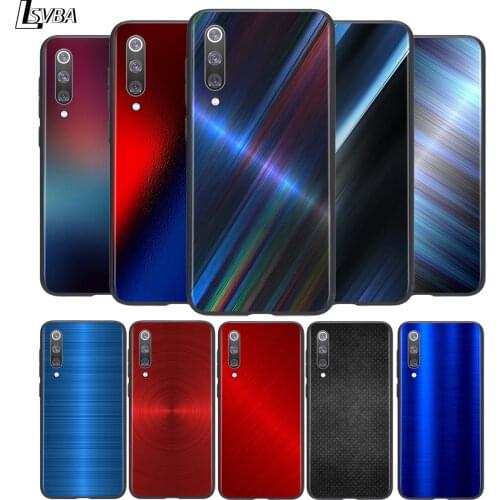 Red Blue Brushed Metal Soft TPU For Xiaomi Mi 11i 11 10T 10 9T 9 A3 8 Lite CC9 SE Note10 Lite Ultra Pro Black Phone Case