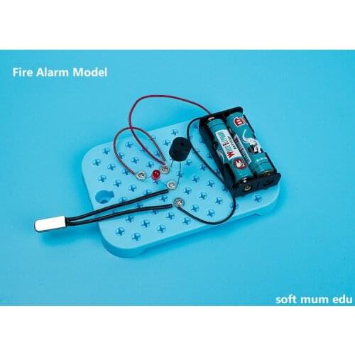 DIY Fire Alarm Model Kit student thermal sensor test Kids Electric Science Toy Physics Experiment Set Magic Toys Boy Girl Gifts