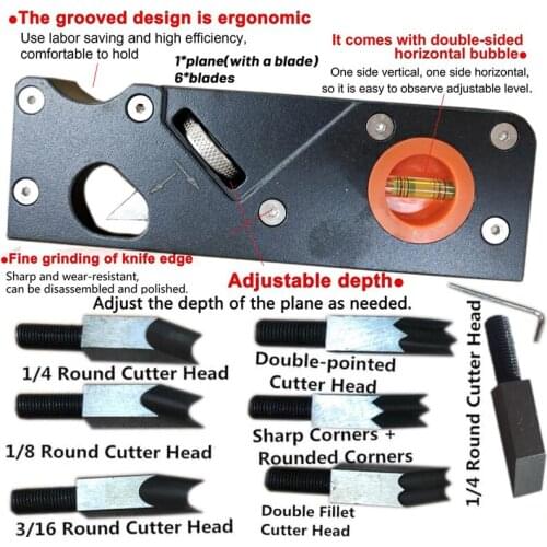New Hot Woodworking Edge Corner Plane 45 Degree Bevel Manual Planer Chamfering and Trimming