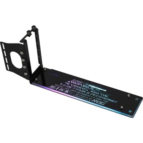PCI-E Riser PC Graphics Cards Vertically kickstand base Vertical GPU Bracket Holder with LED 5V 3pin RGB aura for -ASUS