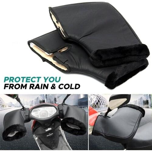 A Pair Winter Motorcycle/Scooter Hand Handlebar Gloves Warmer Thermal Cover Glove For Waterproof Windproof