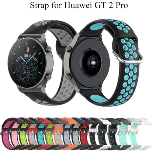 22mm Watch Band For Huawei Watch GT2 Pro Strap Honor Watch Magic Silicone Wristband For Huawei GT GT2e GT 2 46mm Bracelet Correa