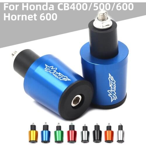 With Logo 8 Colors For Honda CB400 CBR CB500 CBF600 CB600 Hornet 600 7/8'' 22mm Motorcycle CNC Handlebar Grips Bar Cap End Plug