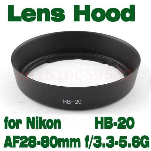 HB-20 Lens Hood Replacemnt For Nikon AF 28-80mm f/3.3-5.6G HB20 Camera Accessories