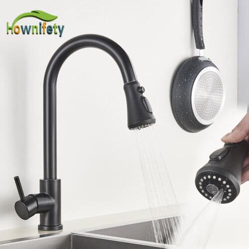 Kitchen Faucet Pull Out 3 Modes Sprayer Newset Popular Hot Cold Deck Mounted Kitchen Mixer Crane Tap Single Hanle 360 Rotation