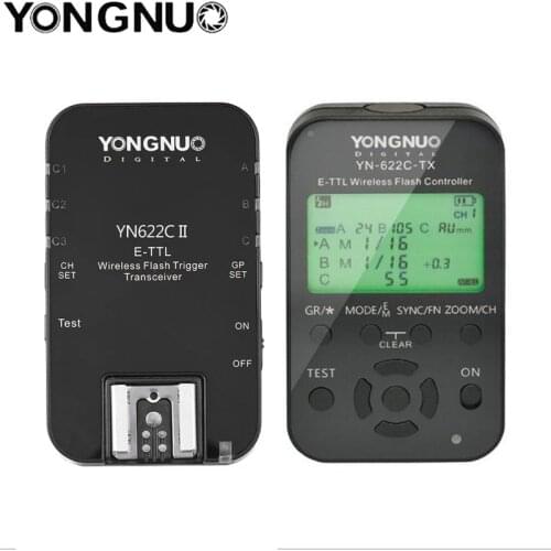Yongnuo YN-622C II +YN622TX Flash Trigger Receiver Transceiver TTL Flash Trigger for Canon 5D 7D YN622
