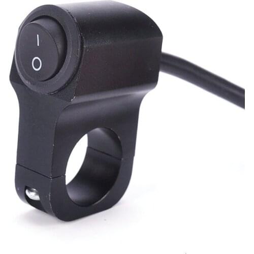 New 12V 2-Wire 22mm 7/8in universal Waterproof Aluminum Alloy Motorcycle Handlebar Headlight On/Off Switch Motorcycle Accessory