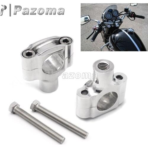 Universal Motorcycle Aluminum 1" Handlebar Risers For Harley Honda Yamaha Suzuki Cafe Racer Custom 25mm Handle Bar Riser Clamps