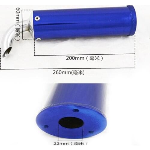 Universal Metal Motorcycle Racing Exhaust Muffler Silencer Scooter 2 Stroke Motorcycle Exhaust Pipe Muffler