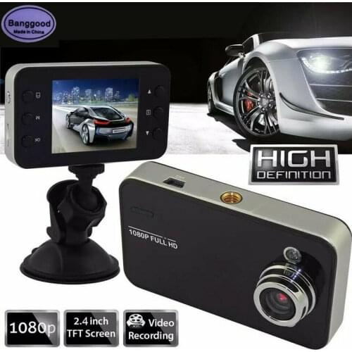 K6000 Automobile Recorder 2.4 inch 1080P HD CAR Dash Cam DVR Vehicle Dashboard 140° Wide Angle Night Vision Video Camera Dashcam