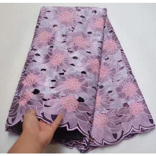 High Quality African Swiss Cotton Voile Lace Fabrics With Stones Lace Materials in Switzerland Cotton Lace Fabrics