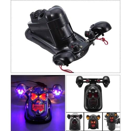 1 Set 20W LED Motorcycle Skull Turn Signal Lights Indicators Motorcycle Quad ATV Rear /Tail / Stop / Brake Light Rear Lamp Retro