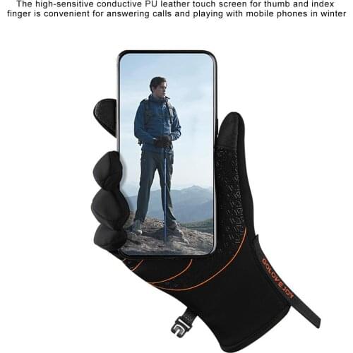 Winter Touch Screen Motorcycle Gloves Warm Waterproof Anti-skid Gloves For Adult Three-layer Gloves Motorcycle Gants Moto