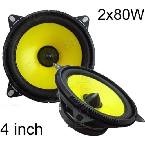 1pair 4 inch Perfect Process Surrounding Music Car speakers full range audio stereo speaker 2x80W