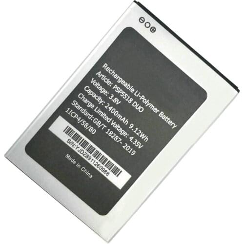 1x 100% New High Quality 2400mAh Battery Replacement For Prestigio PSP5518 DUO Muze X5 X 5 Lte Baterij Smart Phone Batteries