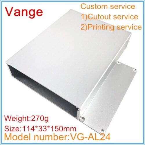 2pcs/lot electronic split enclosure housing 114*33*150mm 6063-T5 Aluminum extrusion box diy for chassis module product