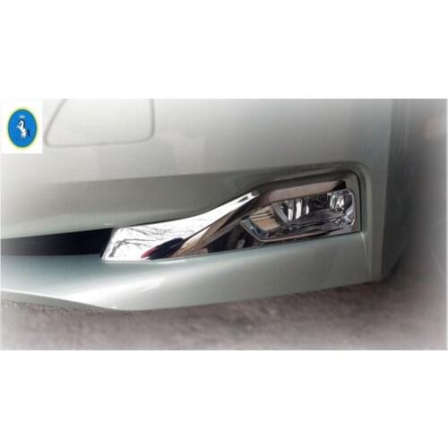 Yimaautotrims Auto Accessory Outside Car Front Fog Light Foglight Lamp Protection Cover Trim 2 Pcs Fit For Nissan Leaf 2018 ABS