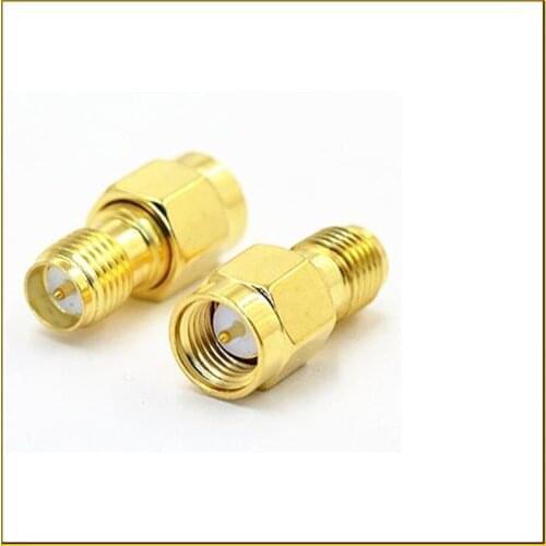 2 Pieces RF adapter SMA Male (pin ) to RP SMA Female Connector for Signal Booster Repeater Amplifier