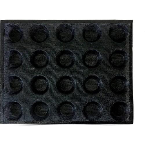 20-Hole Silicone Mold Cake T Mini Pizza Model Round Bread Hamburger Mold Non-Stick Baking Tray Tool