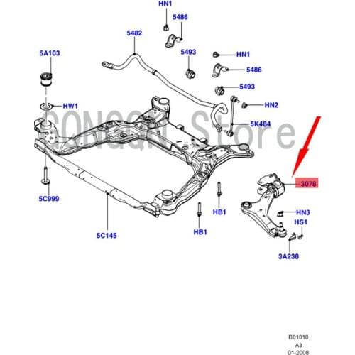 CAR lower suspension Front suspension Right For dMo nd eoG ala xy Front lower suspension arm Front lower support arm
