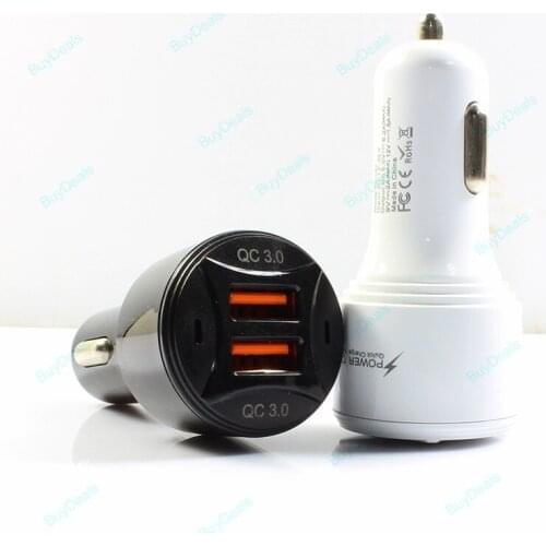 Car Charger QC 3.0 Quick Charge Dual USB Port Universal Faster Charger QC3.0 for Android Smart Phones Huawei Xiaomi Samsung
