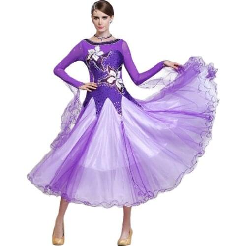 B-15147 Fancy competition performance dance dress, Competition ballroom standard dresses girls