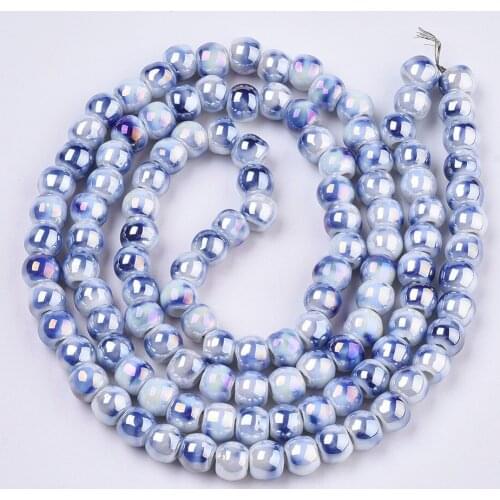 1 Strand 7x6mm Porcelain Beads Ceramic Bead Handmade Fancy Antique Glazed Porcelain for Jewelry Making DIY Bracelet Necklace