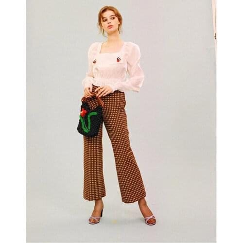 Gi xi shuer Women's Shirts With Embroidery