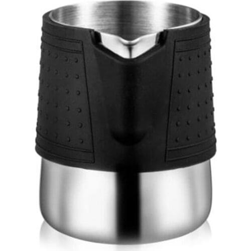 350Ml Stainless Steel Silicone Milk Frothing Pitcher With Lid Espresso Coffee Cappuccino Milk Cream Cup Frothing Jug