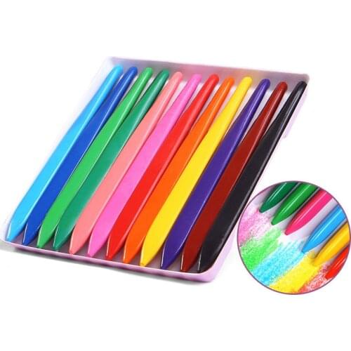 Fashion 36 Colors Triangular Crayons Safe Non-toxic Triangular Colouring Pencil for Students Kids Children EM88