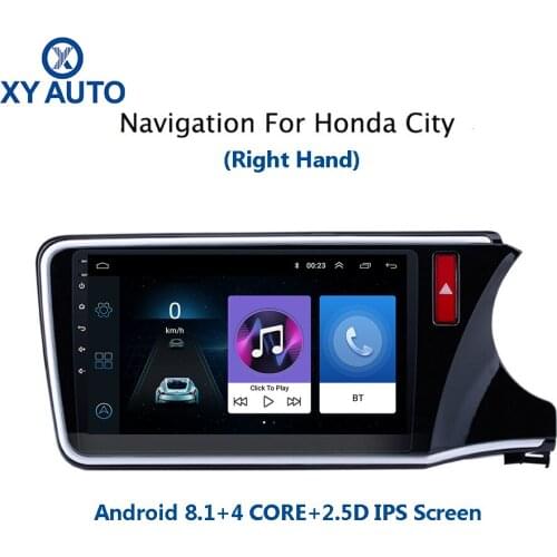 10.1 inch 2.5D IPS HD multi-touch screen Android8.1 NAVI for Honda city 2015-2018 right hand with Bluetooth USB WIFI support SW