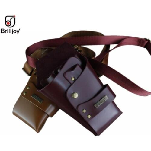 Brilljoy New Hair Scissors Comb Bags PU Leather Barber Scissor Storage Bag Waist Scissor Bag Barber Waist Bags Hair Scissor Bags
