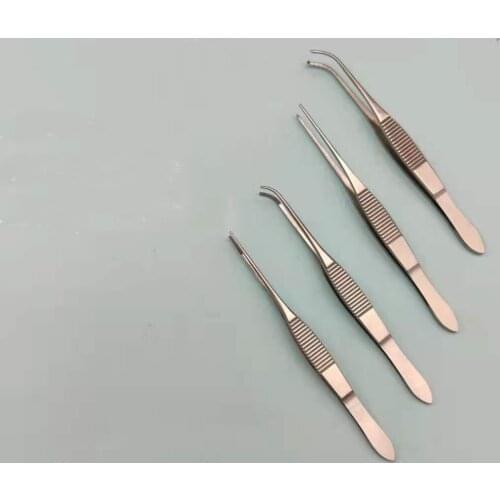 Ophthalmic tweezers Eye tweezers 10cm straight with teeth Ophthalmic plastic tweezers