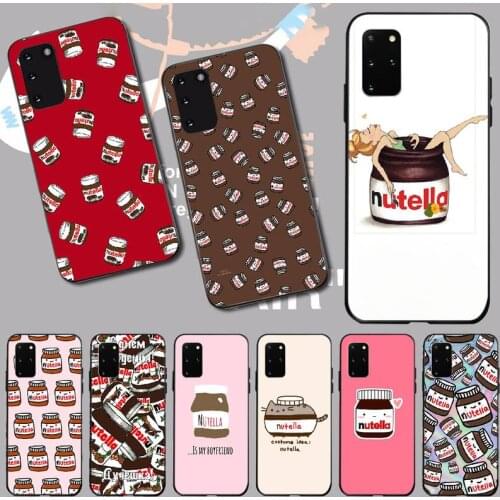 PENGHUWAN chocolate Food Tumblr Nutella Black TPU Soft Phone Case Cover for Samsung S20 plus Ultra S6 S7 edge S8 S9 plus S10 5G