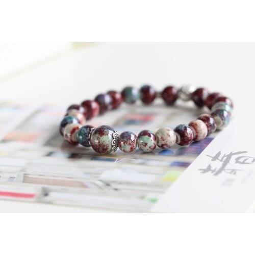 Popular Handmade Unique Ceramic Bracelets & Bangles Colorful Porcelain Beaded Fashion Elegant Jewelry for Women Pulseras