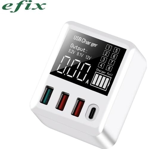 Portable Fast Quick Charge 4 Port USB HUB Charger Multi-hub Travel Power Adapter Charger for iPhone Samsung for ipad Tablet