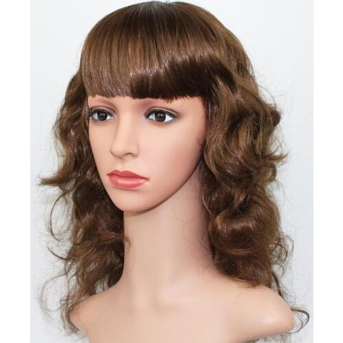 Realistic PE Female Mannequin Dummy Head With Hair Manikin Heads For Hat D2-X,T8B