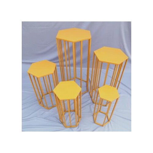 Wedding props iron cylindrical dessert table birthday party supplies cone five-piece cake decoration 001