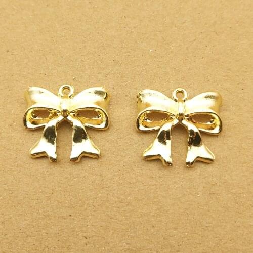 10pcs 16x18mm bowknot charm for jewelry making cute earring pendant bracelet necklace charms diy design charms