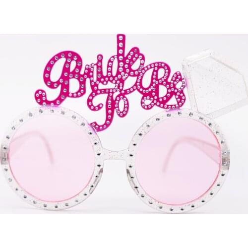 Bridal To Be Decoration Mariage Bride Glasses Pink Diamond Sunglasses For Wedding Bridal Shower Hen Party Decoration Photo Props