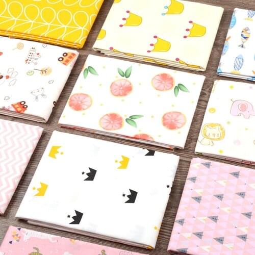 48*160cm Encrypted 100% Cotton Fabric Twill Cartoon Printing Pattern Baby Bedding Fabric Underwear Making DIY