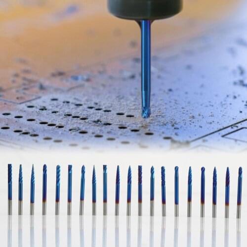 Rotary Files 20Pcs Rotary Files Sturdy Smooth Chip Removal Blue Plating Specialized Rotary Drill Bits for Flute Processing