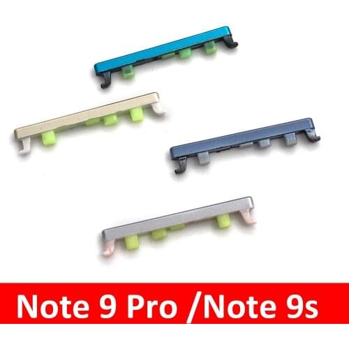 10Pcs，New Power Button+Volume Side Button For Xiaomi Redmi Note 9S 9 Pro