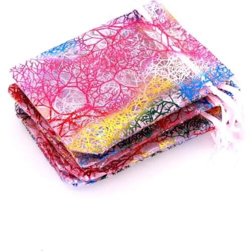 1000pcs/lot 9x12cm Organza Jewelry Bags Can Customize Logo Cost Extra Fee Gift Bag Jewelry Bag Drawstring Bag Wholesale Hot Sale